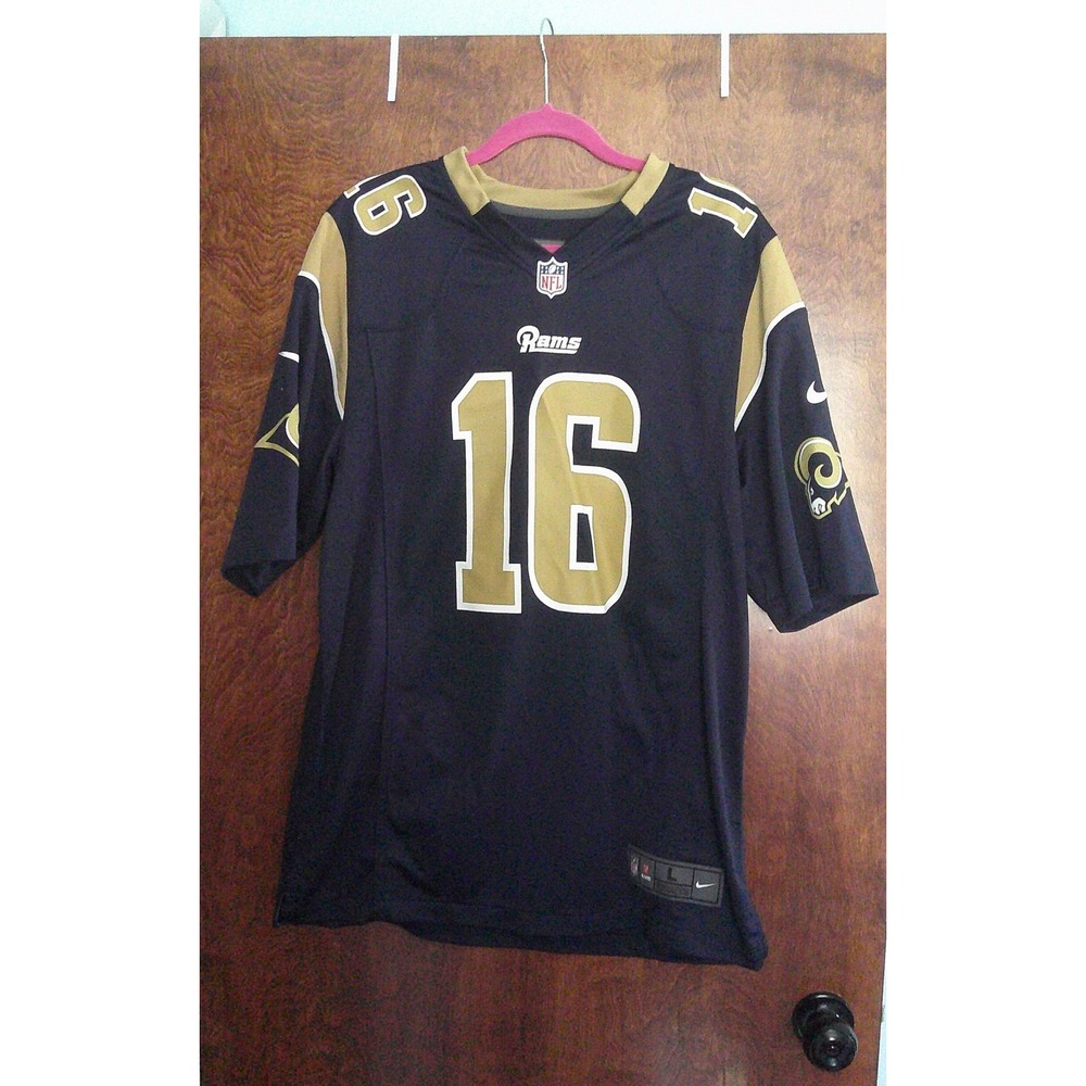 Nike Jared Goff Rams Jersey Mens Large Navy NFL On Field #16